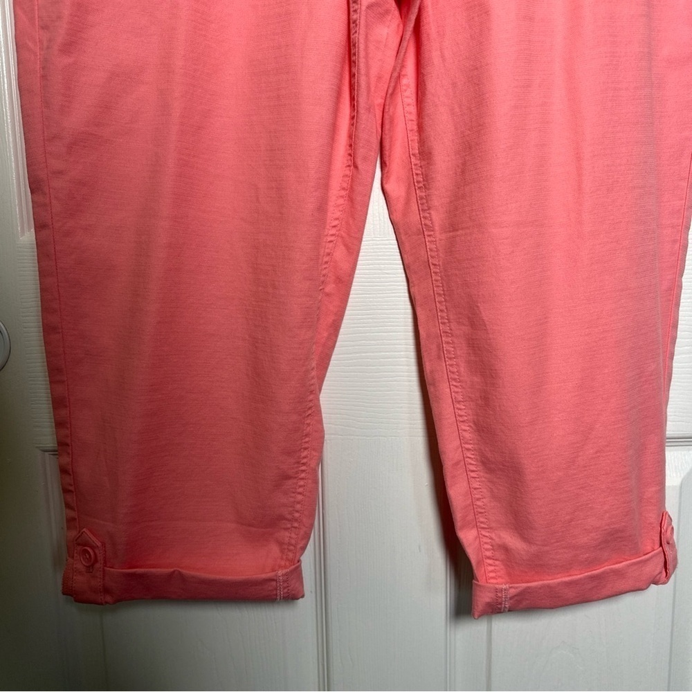 Petite Talbots Pink Capris with Elastic Waist and Cuffed Hem xL Petite - Picture 6 of 12